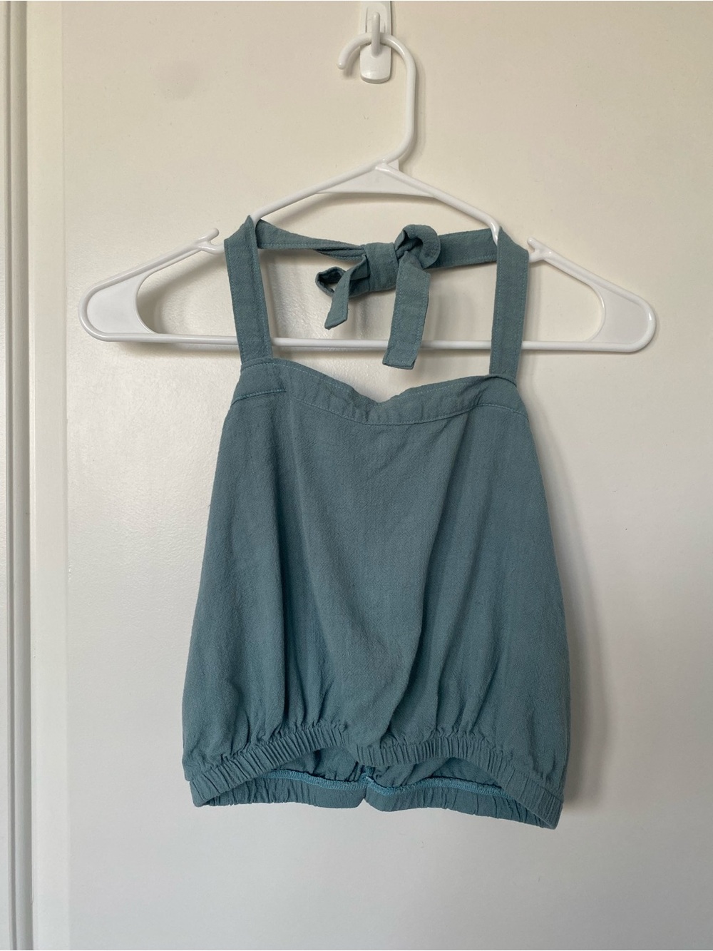 Arraei Collective Tie-Strap Top in Dusty Teal XS
